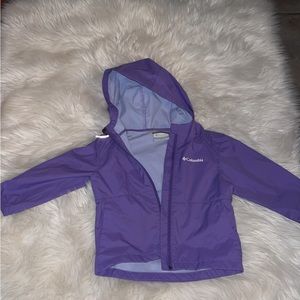 Purple toddler girls rain jacket